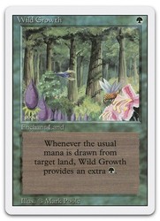 Wild Growth Revised Edition MTG Card