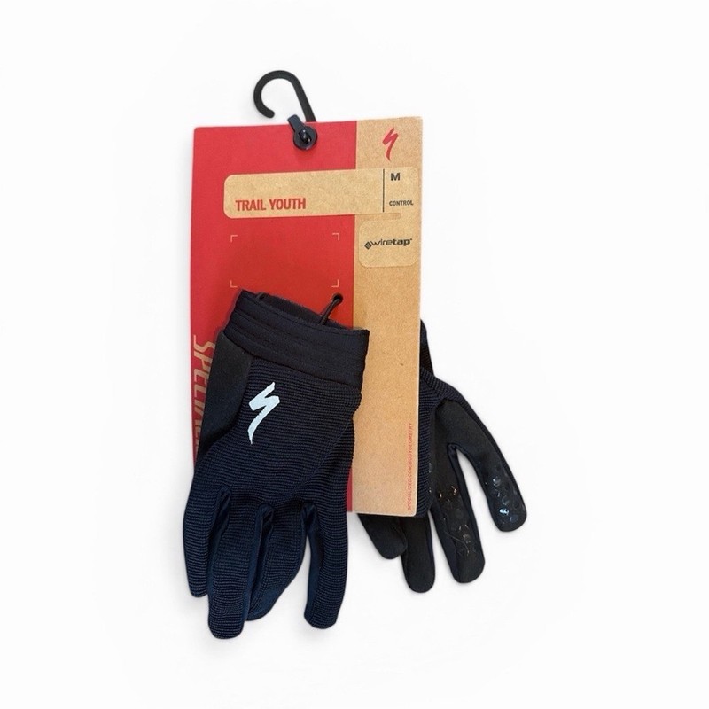 Specialized Trail Youth Cycling Gloves Grip Slip-On Wrist Length Black M