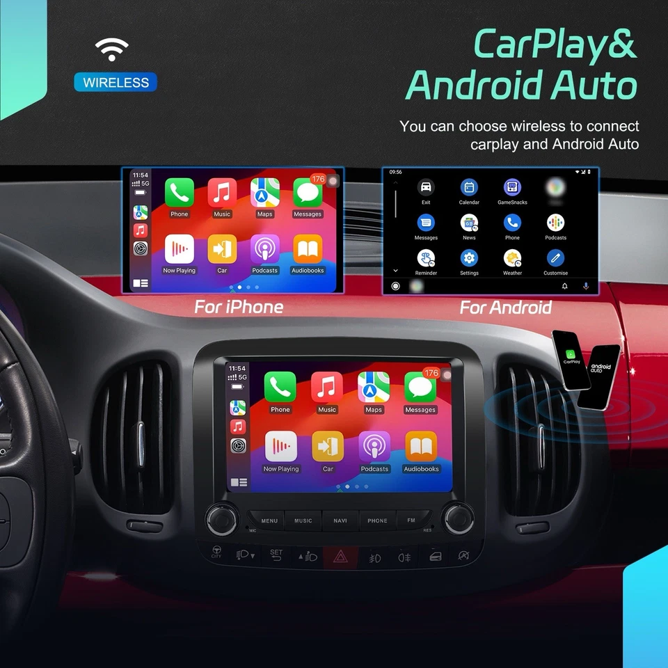 Autoradio 7” Android 15 per Fiat 500L 2013-2019 Navigatore CarPlay 4+64GB Wi-Fi - Immagine 3 di 4