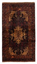 Vintage Hand-Knotted Area Rug 3'7" x 6'4" Traditional Oriental Wool Carpet