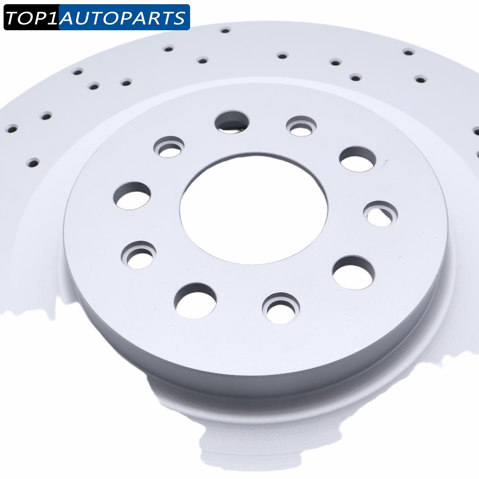 2x Rear Floating Drilled Vented Rotor For Maserati Ghibli Quattroporte 2017-21