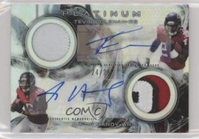 2015 Topps Platinum 24/25 Tevin Coleman Justin Hardy Dual Patch Auto 1u6