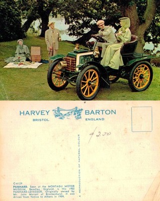 Alte Postkarte - 1902 Panhard-Levassor Montagu Motor Museum Beaulieu UNBESPIELT
