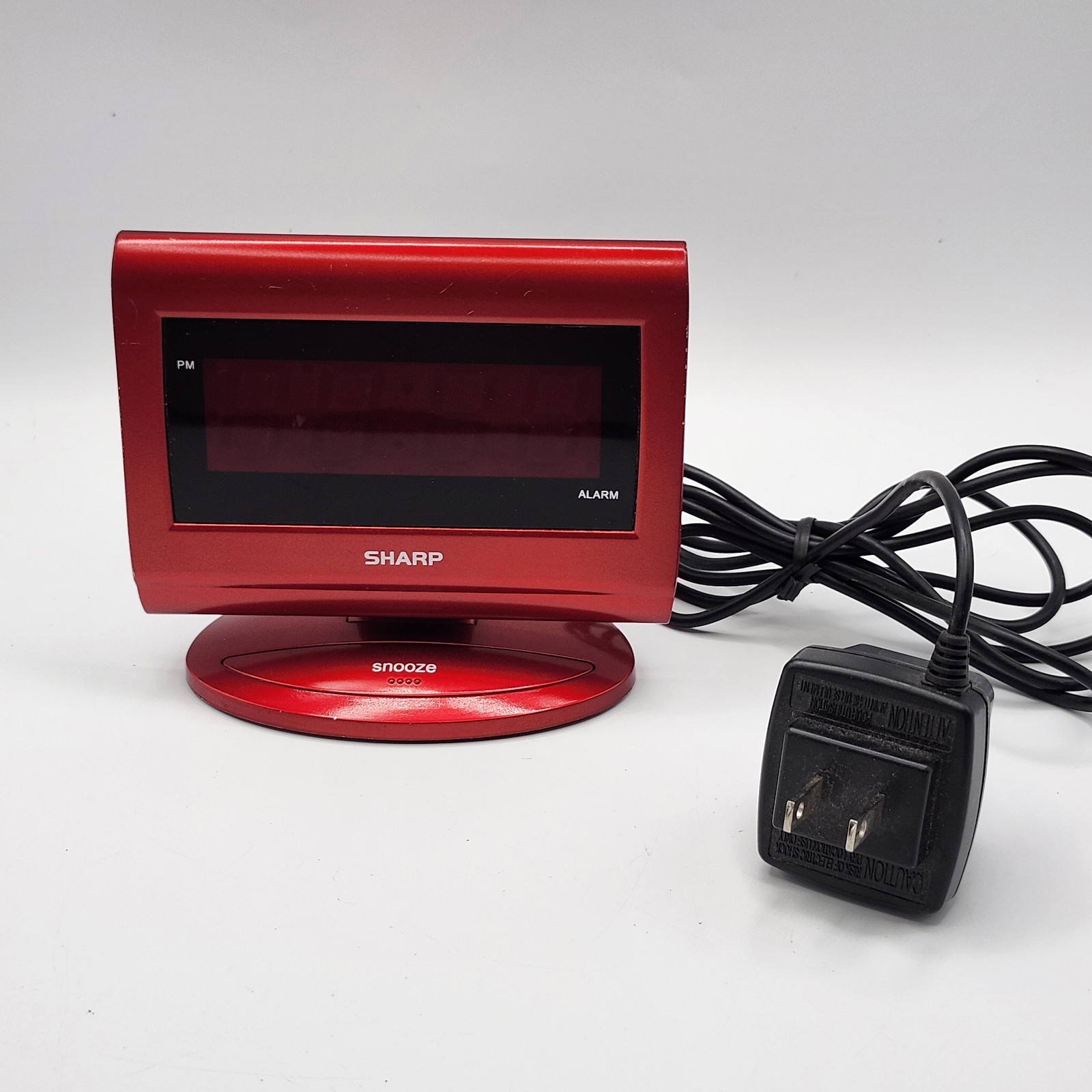 Sharp SPC 060 Alarm Clock Red Mini Travel LED Tested Works photo Sharp SPC 060 Alarm Clock Red Mini Travel LED Tested Works featured image