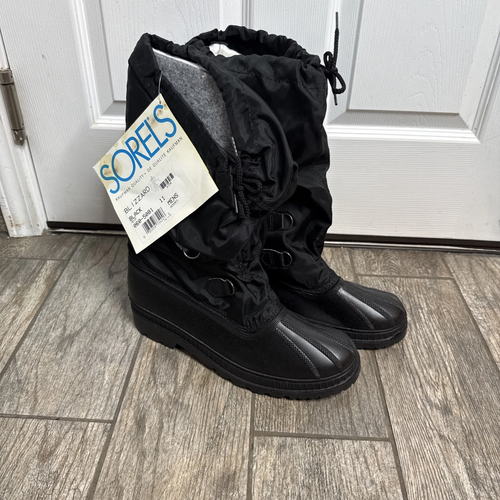 Sorel Blizzard Snow Boots Men's 11 Waterproof Insulated Black Insulated Liner