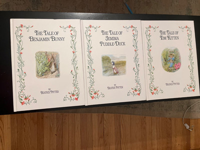Lot of 3 oversized Beatrix Potter  HC books 1991 Peter Rabbit, Tom Kitten, etc.