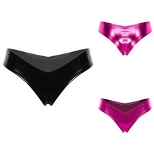 Women Briefs G-String Thongs Lingerie Panties Shiny Underwear Daily Bikini Mini