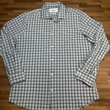 Mizzen Main Shirt Mens XL Trim Fit Leeward Performance Button Down Plaid Stretch
