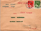 1946 Copenhagen Denmark First Flight Airmail Cover FFC To Milano Italy
