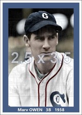 Marv Owen - 1938 Chicago White Sox - 2.5 x 3.5 custom card (blank back)