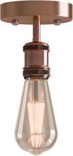 Ceiling Rose Light Fitting Vintage Industrial Flush Mount Lamp Bulb E27 Holder