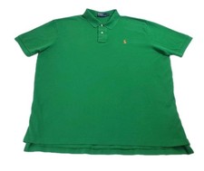 Polo Ralph Lauren Shirt Men's Size XL Green Short Sleeve 100 Cotton Logo Adult