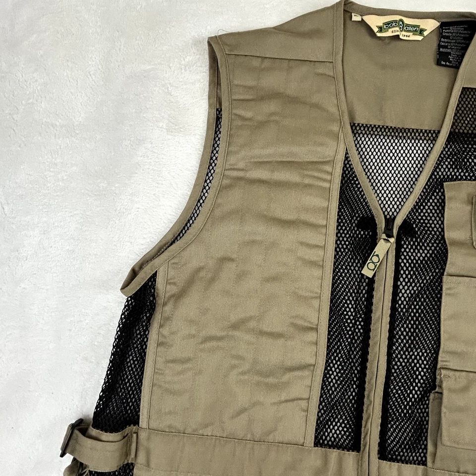 Bob Allen Mesh Shooting Vest XL Shooting Pockets Right Hand Brown Tan Desert - Image 4 of 4