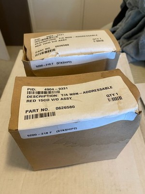 (2) NOB Simplex 4904-9331 TIA non-addressable red 15CD V/O assembly