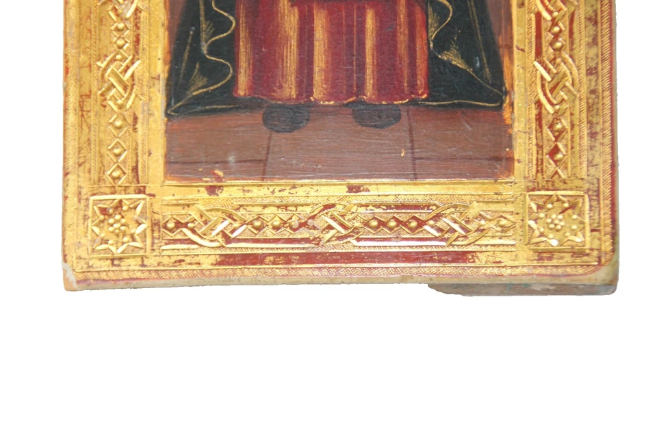 Icône ancienne. Saint Serge. XIXe - Photo 3/4