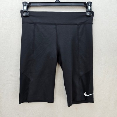 NIKE GIRL'S MEDIUM TROPHY BIKE DRI FIT TRAINING SHORTS CJ7562-010 BLACK NWOT