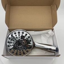 Couradric Handheld Shower Head, 6" Chrome Face 6 Spray Setting Shower Head