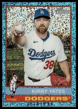 Kirby Yates 2025 Topps Heritage #649 Chrome Aqua Sparkle Refractor