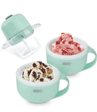 DASH My Mug Electric Ice Cream Maker Machine + 2 Mug Set Soft Serve Aqua