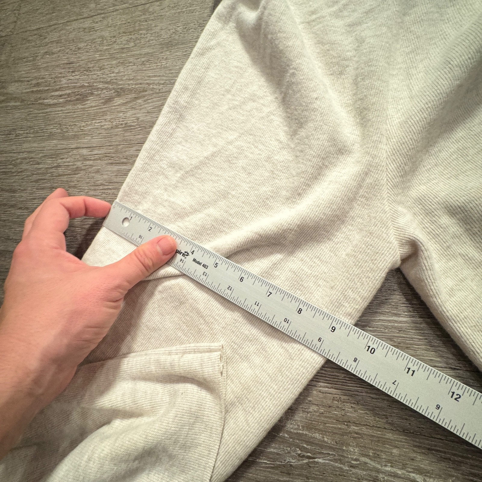 Zara Pants Womens Small Beige Stretch Flare Leg Boot Cut Pull On Knit 24x29 thumbnail 7