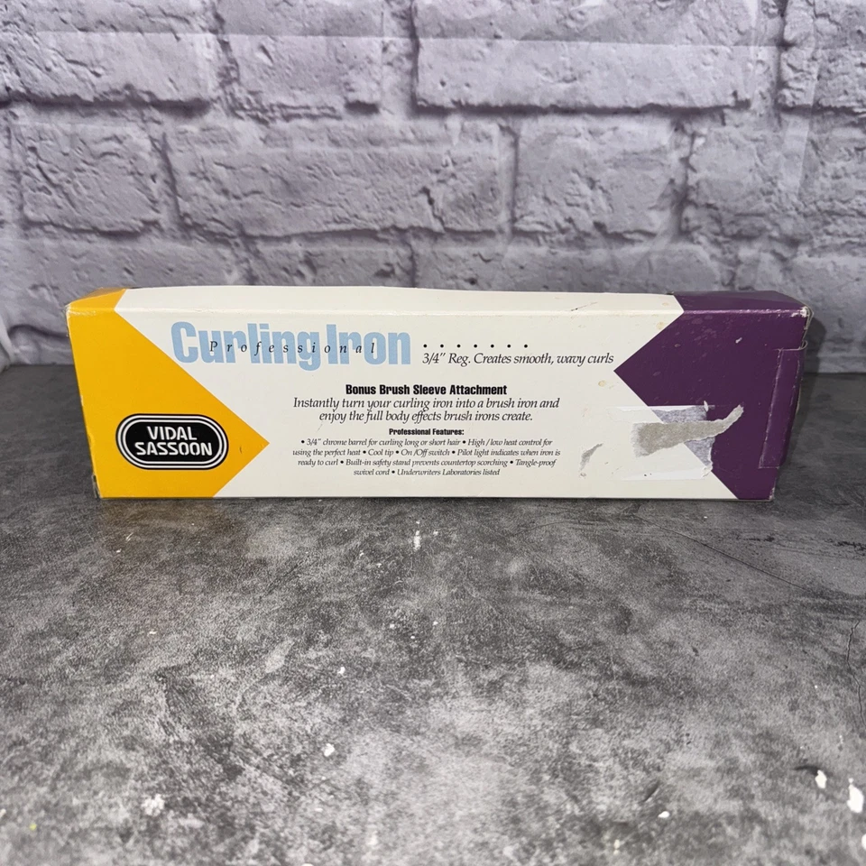 Vidal Sassoon 3/4" Regular Professional Curling Iron VS-101 NOS New Never Opened - Image 3 of 4