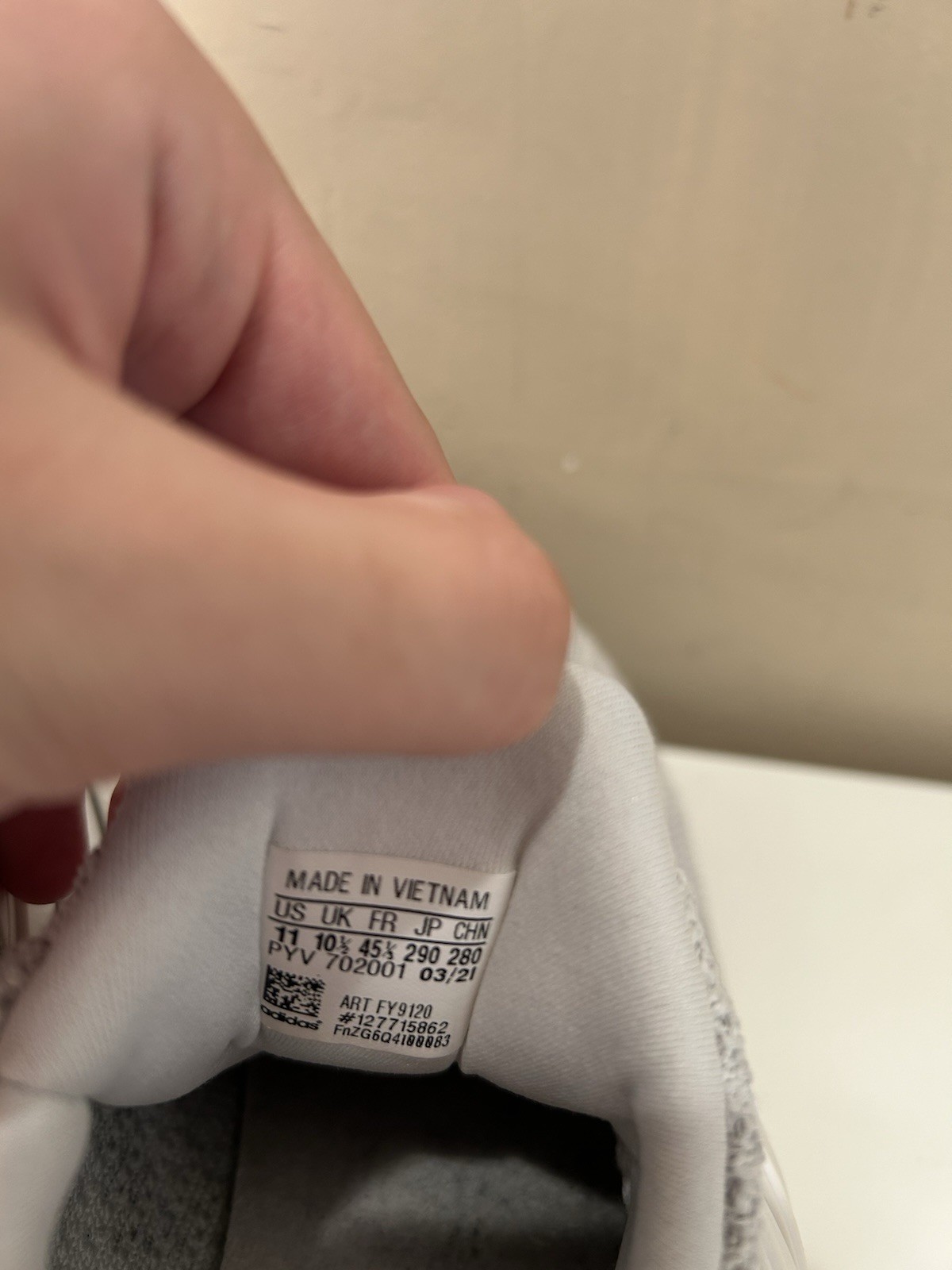 SAOLA Adidas Ultraboost 4.0 DNA Uomo Cloud Bianco Taglia 11 Usate