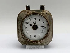 Camping Alarm Clock Travel Antique Desk Carriage Watch Germany Parts / Repair