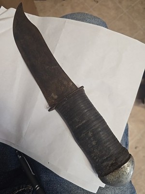 Antique Vintage Knife 7.5'' Blade Total 13''