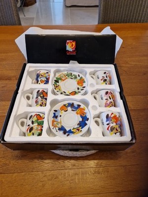 Neu Gaggia Espressotasse Set6 Nespolo Special Edition 2008 70th Anniversary Italy