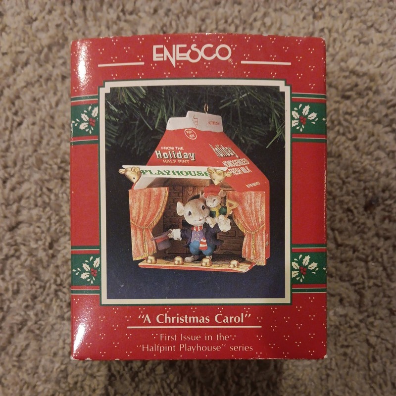 A Christmas Carol 1st Halfpint Playhouse Series M. Gilmore Enesco 1991 Milk Mice