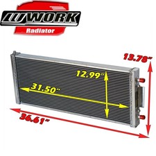 34"x13.5"x2.25" Universal Aluminum Heat Exchanger Fit Air to Water Intercooler