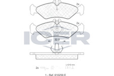 Bremsbelagsatz Hinten Ate-System für Mercedes Sprinter B901 B902 00-06 Bremsbelagsatz Hinten Ate-System für Mercedes Sprinter B901 B902 00-06