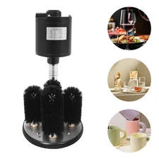 Electric Glass Washer 5-Brush Electric Commercial Wine Glass Cleaning Machine