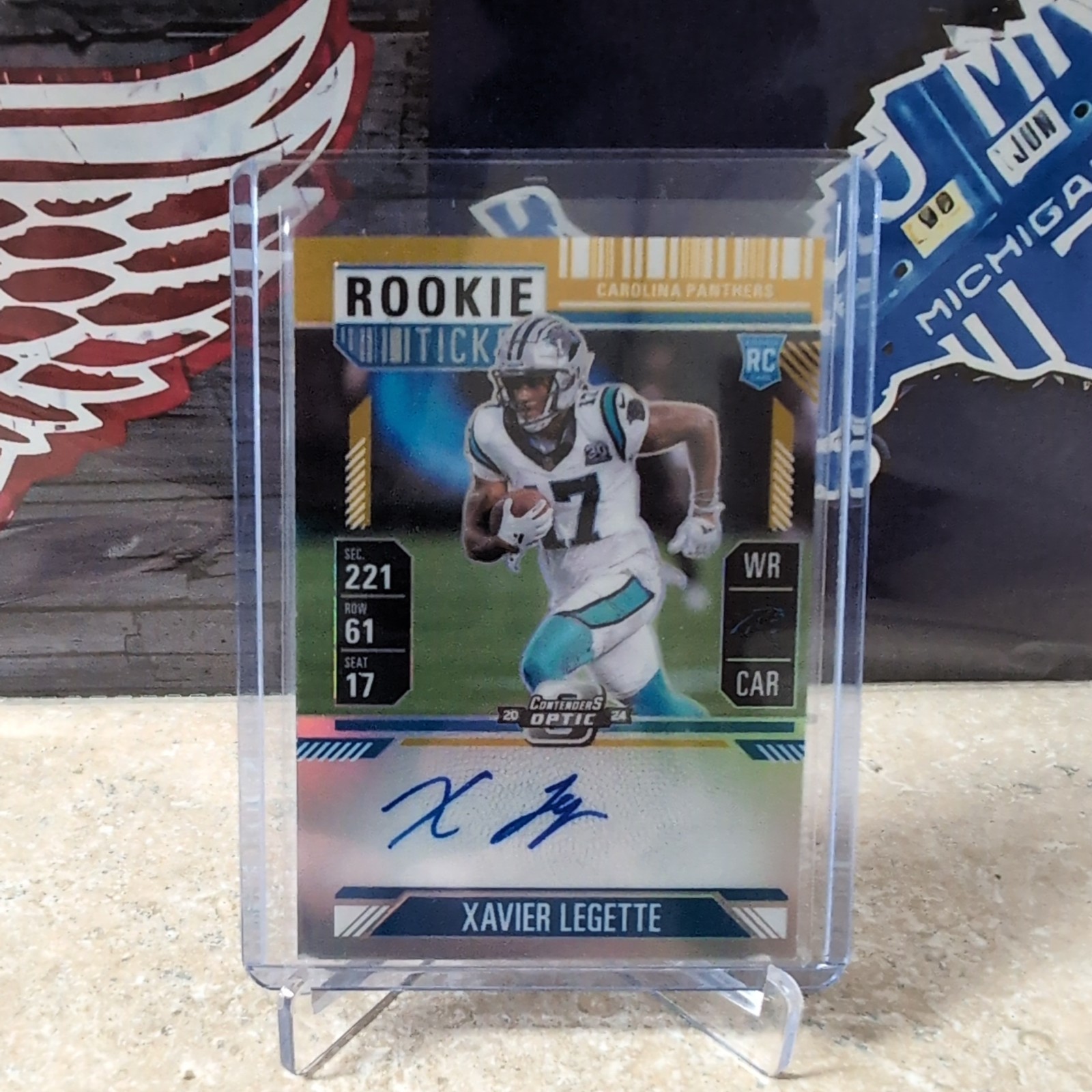 2024 Panini Contenders Optic Xavier Legette Rookie Ticket Gold /10 Rookie Auto