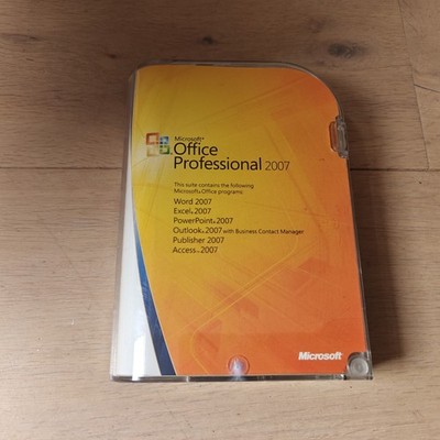 Microsoft Office Professional 2007 Original Key inklusive x2 Discs sehr guter Zustand