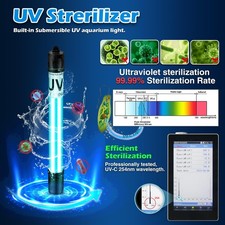 Esterilizador UV Sumergible SUNSUN De 13W Con Bomba: Para Acuarios De Hasta 150 Galones