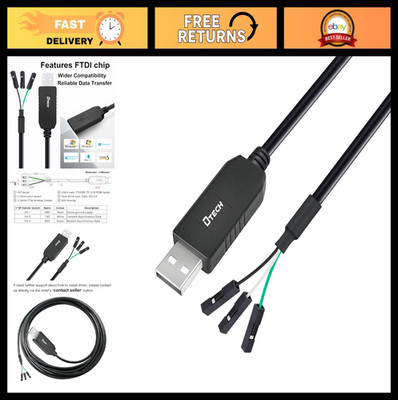 3ft USB to TTL Serial Cable 3.3V UART Adapter FTDI Chip for Windows/Linux/Mac
