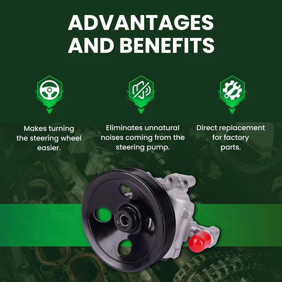 Bomba de dirección asistida con polea apta para Mercedes-Benz CL500 E320 E500 E55 AMG 96-5361 Foto 4 de 4