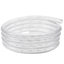 Wire Reinforced Hose 1" id - 10ft Clear High Pressure Suction Line Plastic Vi...