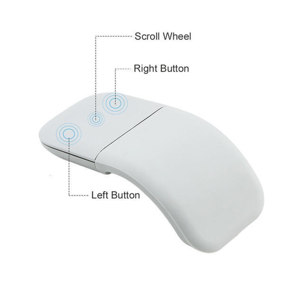 Mouse Touchpad Bluetooth 4.0 Pieghevole Clic Silenziosi per Laptop PC Tablet foto 5