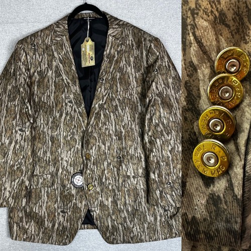 Mossy Oak Bottomland Camo Blazer Mens 56 Bottomland Shell Casing Buttons NEW