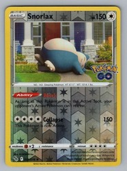 Snorlax 055/078 Pokémon GO Reverse Holo Holo Rare