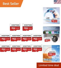 Durable 10-Pack Micro SD Cards 512MB - Waterproof  Shockproof Storage