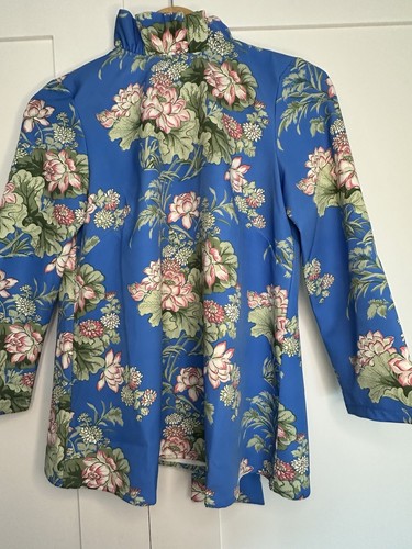 Biesen Seerose Faye Bluse XS Xtra Small Blumen blau Frühling Schleife Rüsche - Bild 4 von 11