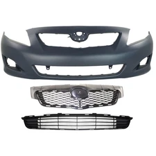 Bumper Cover Kit For 2009-2010 Toyota Corolla With Fog Light Holes Front