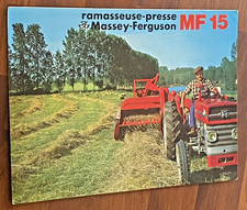 Notice publicitaire Ramasseuse Presse MASSEY FERGUSON MF 15 - Octobre 1970 - BE