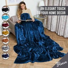 Soft Faux Fur Fleece Blanket Throw Warm Mink Large Sofa Bed Blanket All UK Sizes