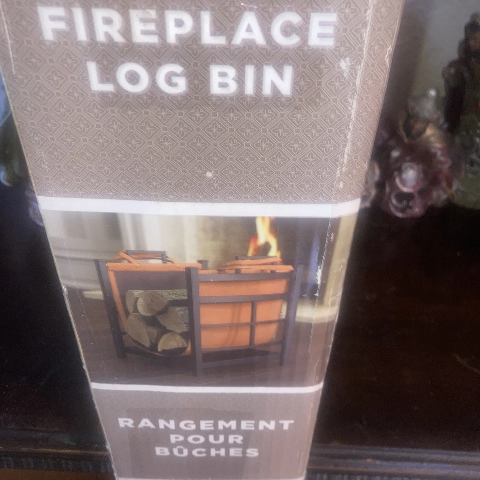 Cubo de troncos Panacea Mission con soporte de troncos de cuero sintético y acero aleado Foto 3 de 4