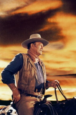 JOHN WAYNE The Duke against a red sky from Chisum 8x12 inch Poster
