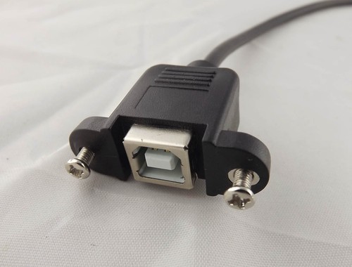 USB 2.0 B Female Socket Panel Mount To B Male Printer Extension Cable 30cm 1ft - Picture 4 of 7